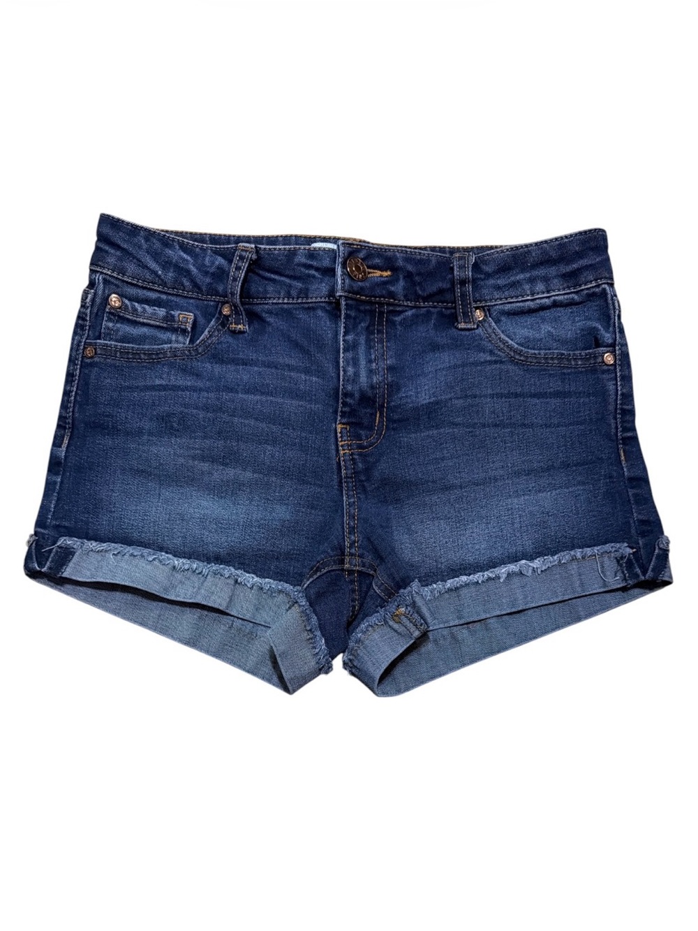 Celebrity Pink The Honey Denim Shorts 3/26 Dark Wash Cuffed Stretch Roll Hem